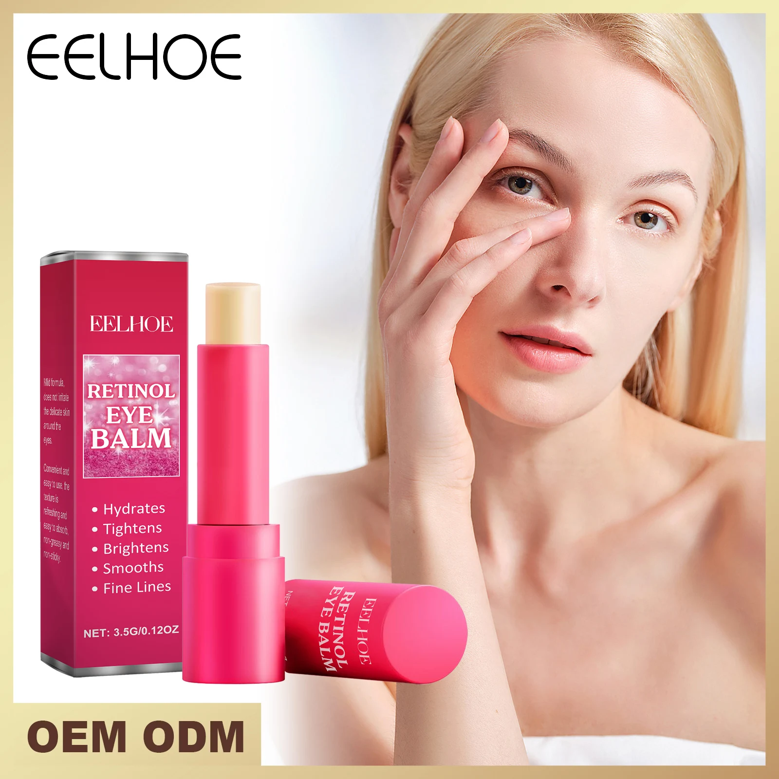 

EELHOE Retinol Moisturizing Eye Cream Stick Firms Periocular Skin Stick Eye Essence Attenuates Fine Lines Eye Bag Moisturizing