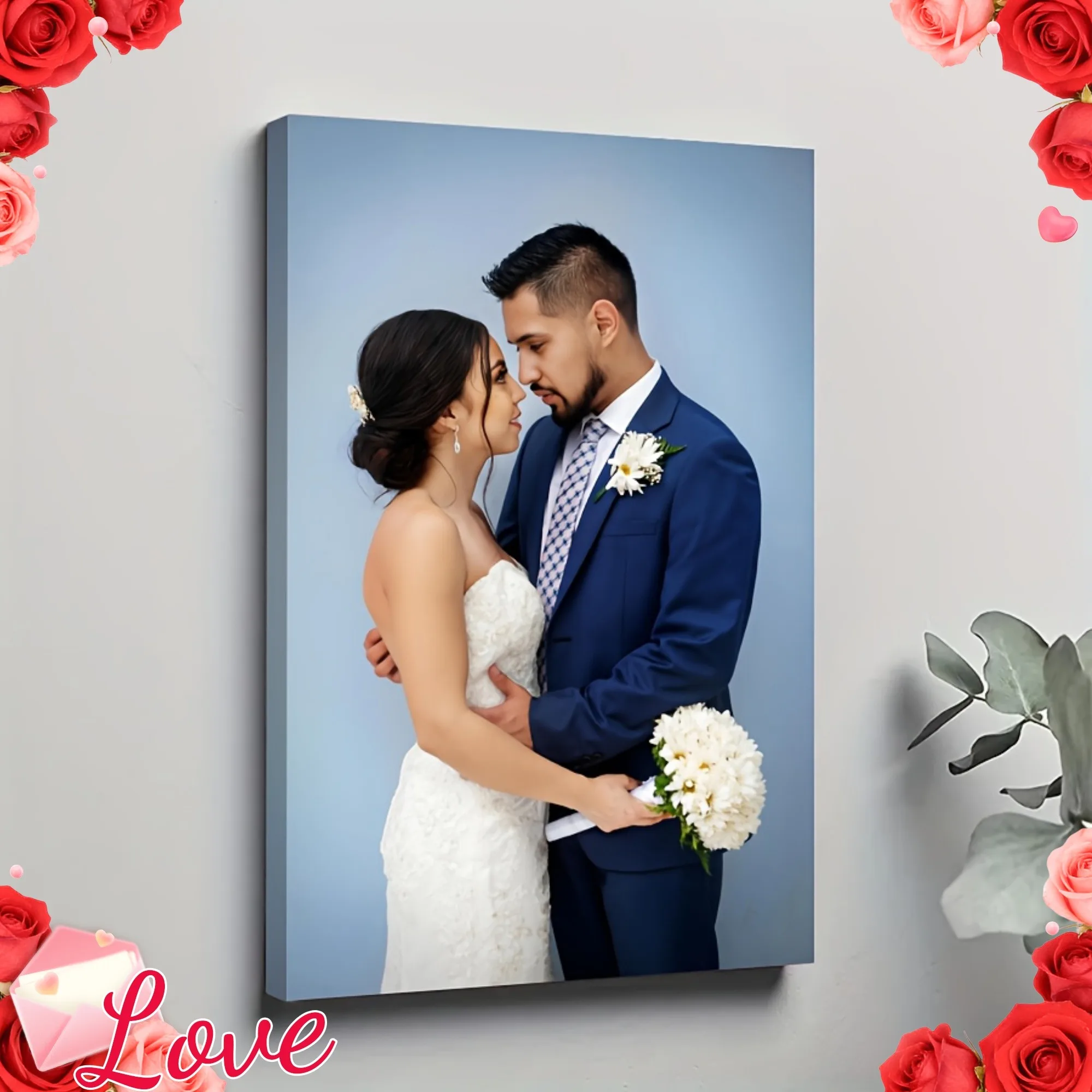 Custom 2D Photo Canvas Wall Art Personalized Picture Print Upload Your Own Photo Classic Modern Home Decor Gift