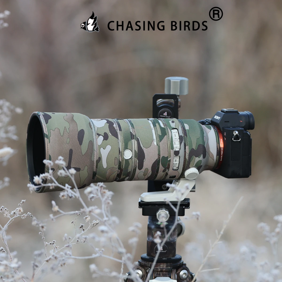 CHASING BIRDS camouflage lens coat for Sony 70-200 mm F2.8 GM OSS II waterproof and rainproof lens protective cover sleeve