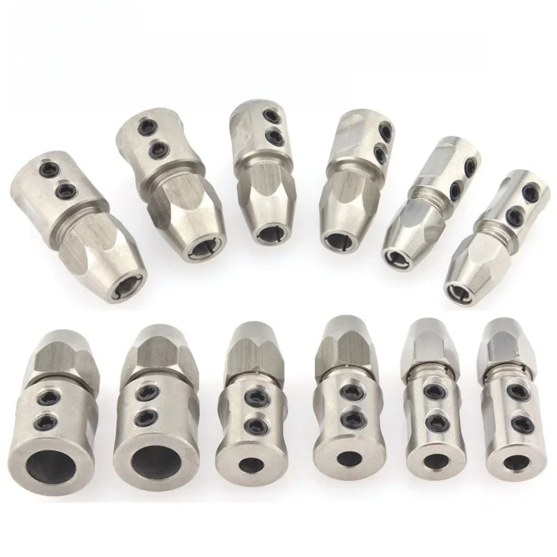 Coupleur de pince Flexible gauche/droite en acier inoxydable, 1 pièce, pour modèle de bateau RC, câble flexible