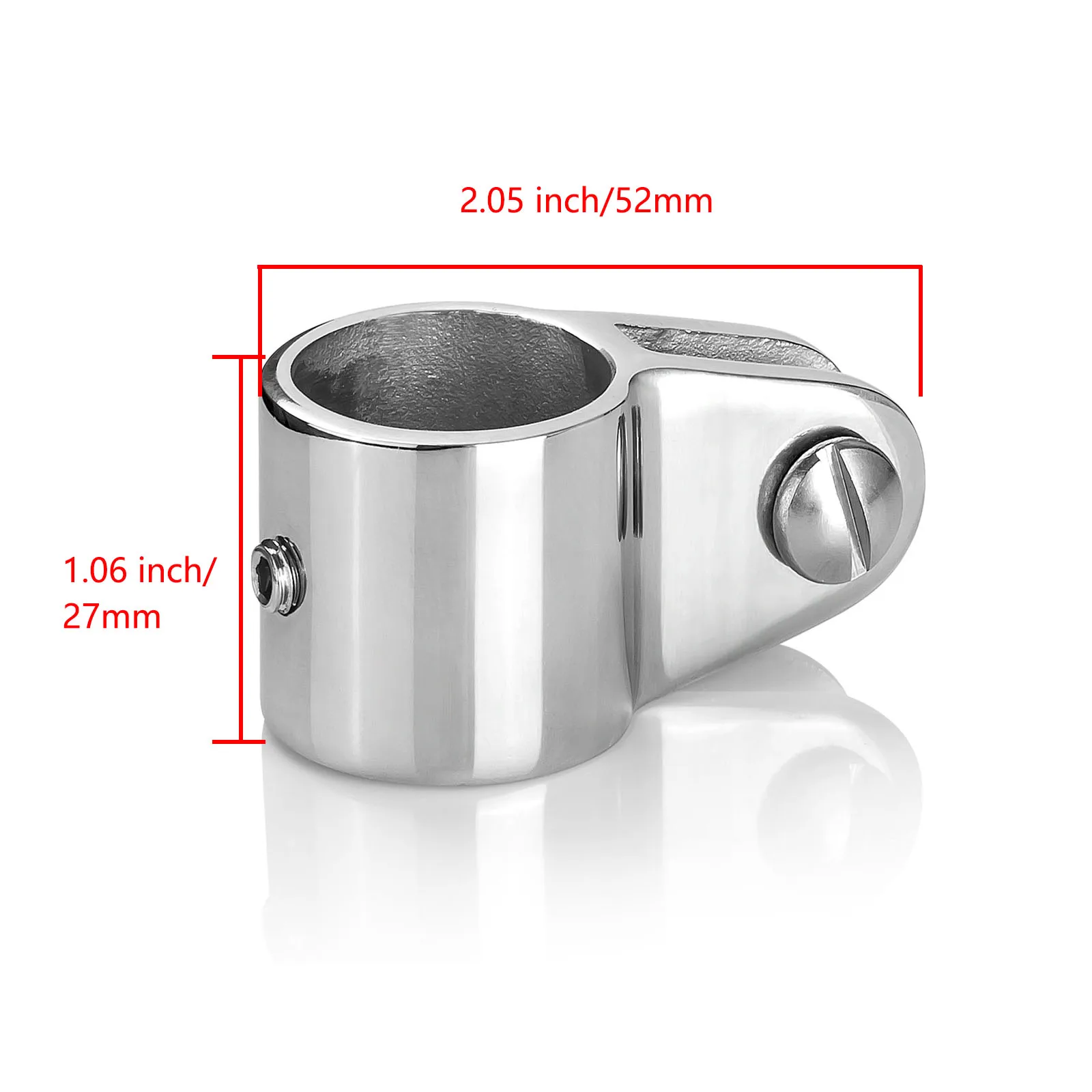 Bimini Top Jaw Slide and Eye End Cap, Bimini Top Hardware, Fits 7/8 Inch /22mm OD Round Tube, 316 Stainless Steel (2 Pairs)