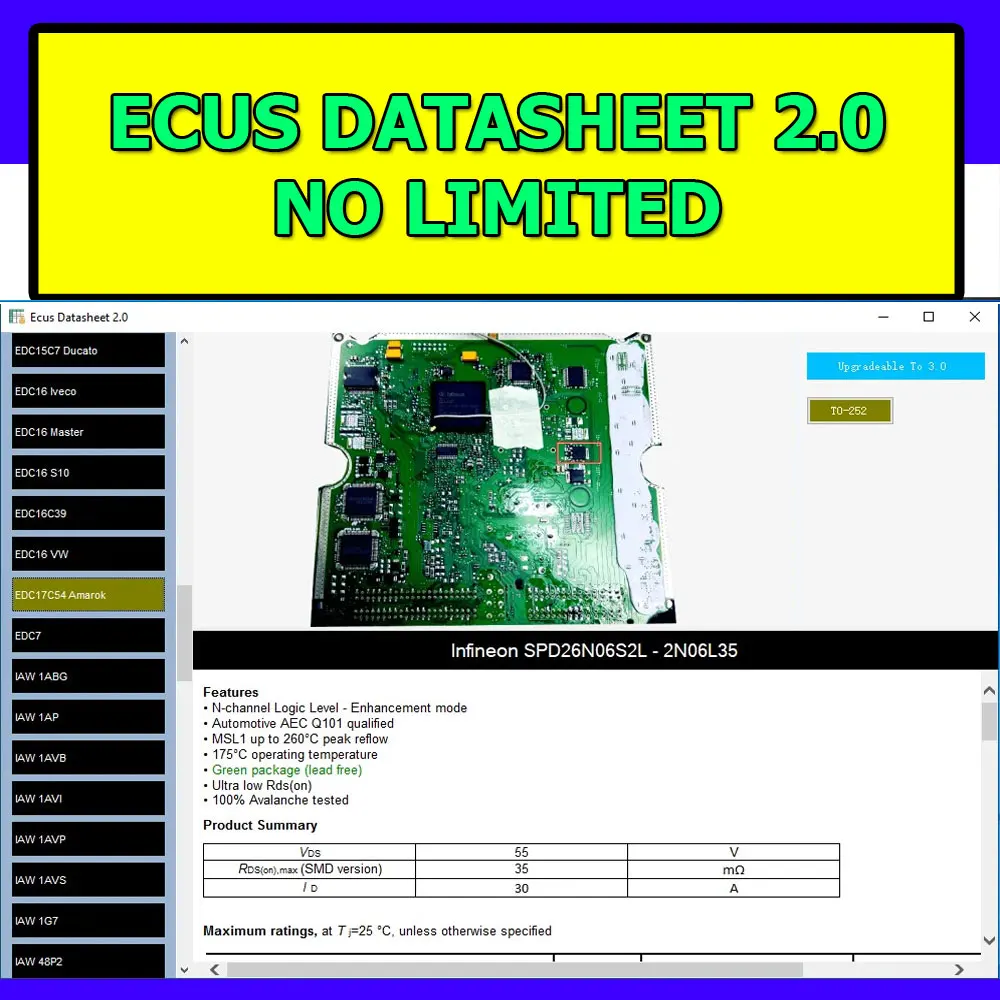 Scheda tecnica ECU 2.0 corso di riparazione PCB officina riparazione di fabbrica servizio ECU strumenti diagnostici per automobili collegamento