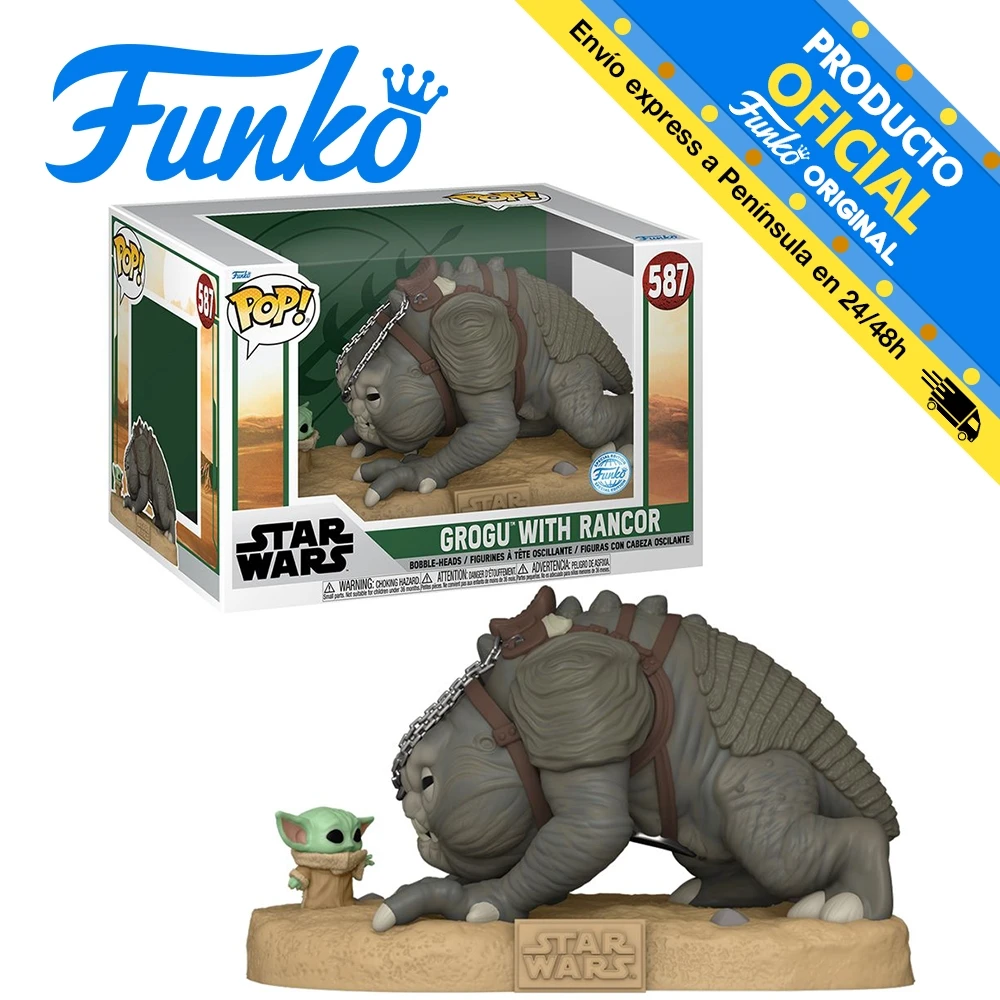 Funko Pop! The Book of Boba Fett - Grogu and Rancor exclusive, 69056, 587, original, toys for boys, girls, gifts, collector, figures, dolls, shop, with box, new, male, female, official license