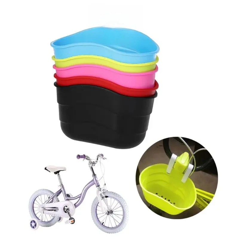 AliExpress Bicycle Basket Hollow Children Bike Tricycle Scooter Storage Front Handlebar Plastic Carrier Cycling Kids Riding Shopping