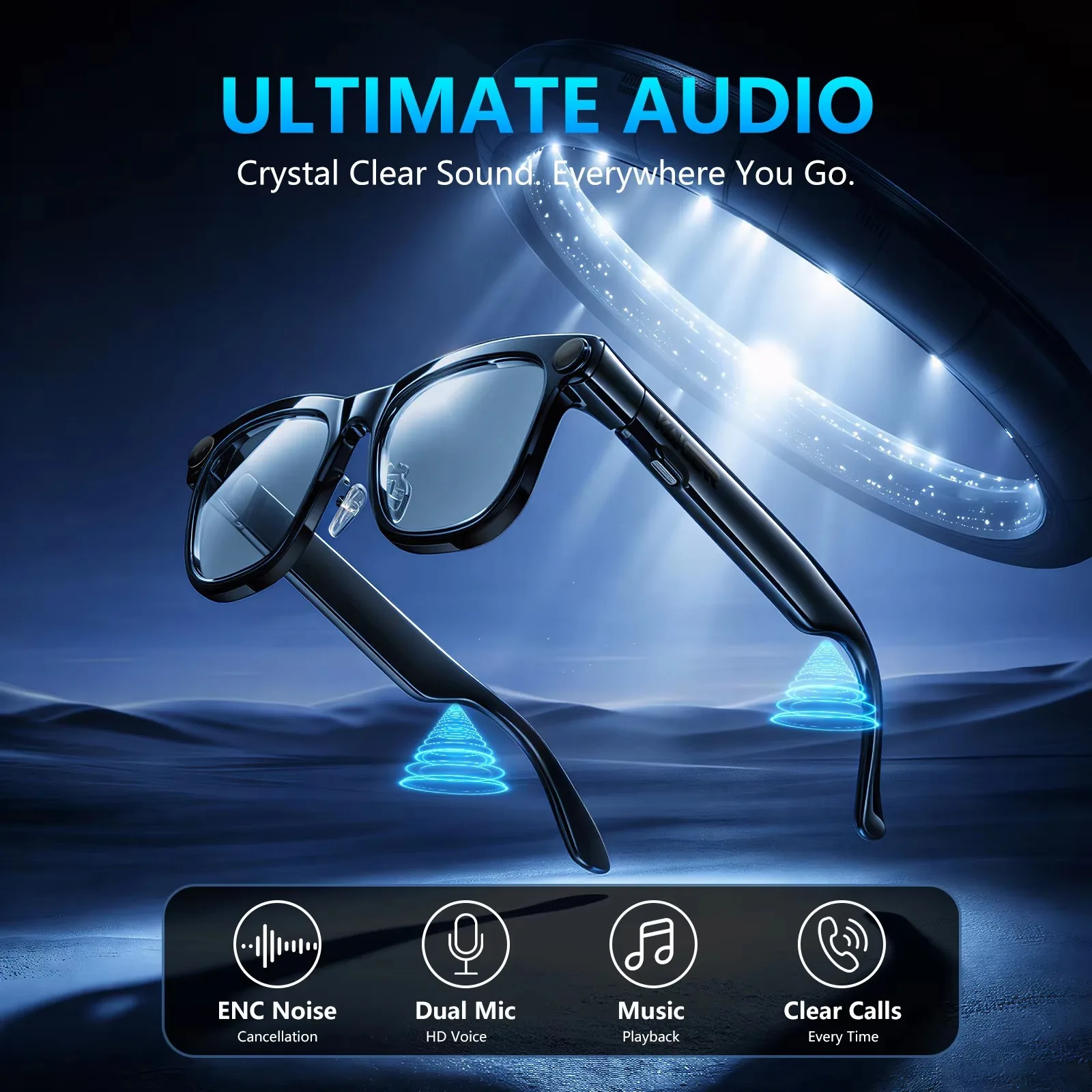 KAIGERR AI Smart Glasses 1300W Pixels 300mAh 4K Camera Video Recording Photo Recognition Bluetooth Call Voice Translation Men Women Sunglasses Smart Glasses - AliExpress 44