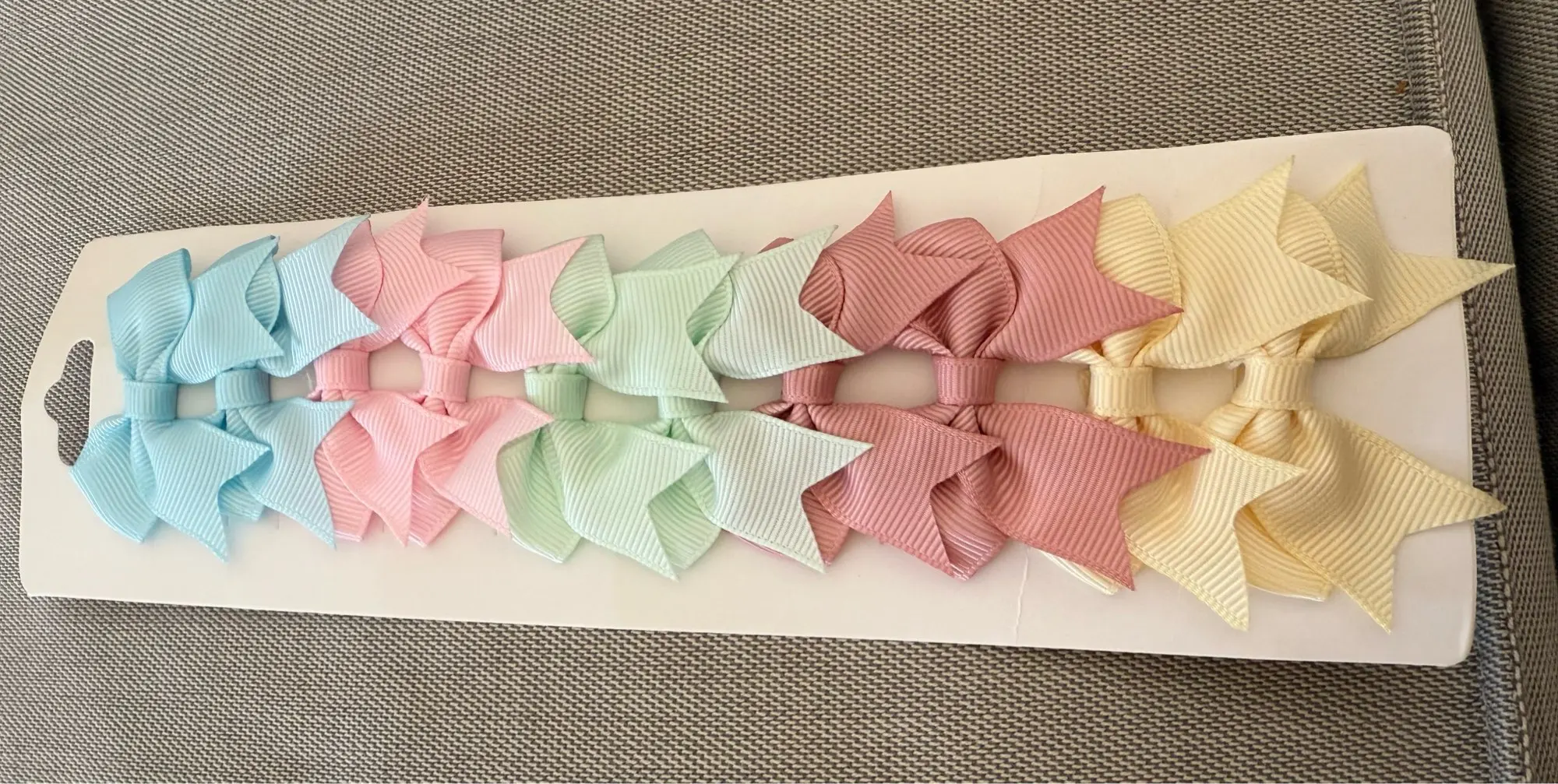 10Pcs/Set New Cute Solid Ribbon Bowknot Hair Clips for Baby Girls Handmade Bows Hairpin Barrettes Headwear Baby Hair Accessories photo review
