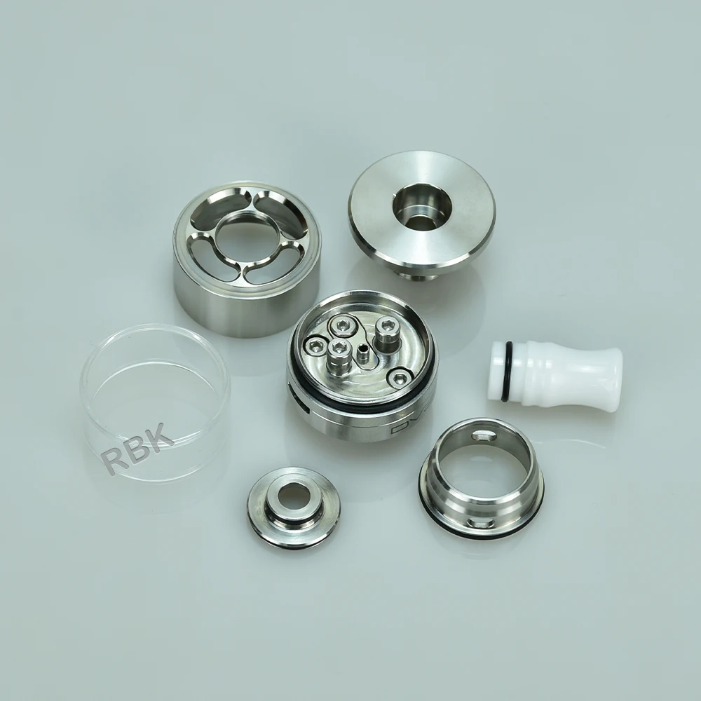 وولفكولي vape Dvarw MTL CL هيئة الطرق والمواصلات خزان ، 22 مللي متر خزان مع 11 إدراج الهواء ، 316ss ، لفائف واحدة سطح السفينة قابلة لإعادة البناء البخاخة