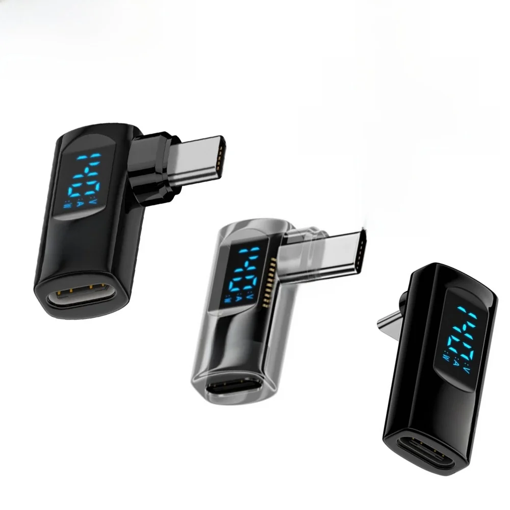 Adapter 140W typu C do typu C z cyfrowym wyświetlaczem PD Szybkie ładowanie 40 Gb/s Transfer danych 8k@60Hz Konwerter do iPhone'a 16 15 Pro — zdjęcie 2