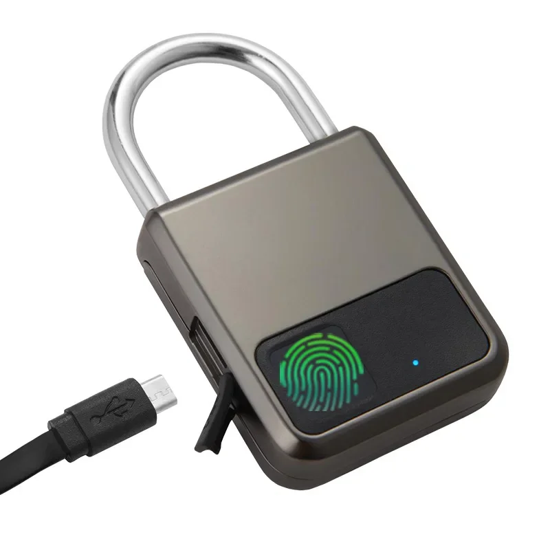 AliExpress EGFirtor Fingerprint Padlock Waterproof Smart Keyless Security Locker Fingerprint Lock Anti-Theft USB Charge For Bike Gym Locker Luggage