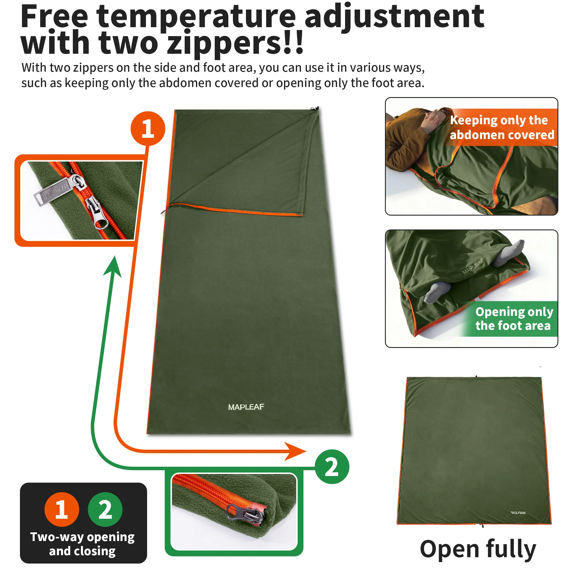 Fleece Sleeping Bag Liner 5