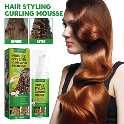 Jayusing Fluffy Curly Hair Styling Mousse Hydrating Moisturizing Care Anti-frizz Elastic Foam Style Intense Curl Defining Spray