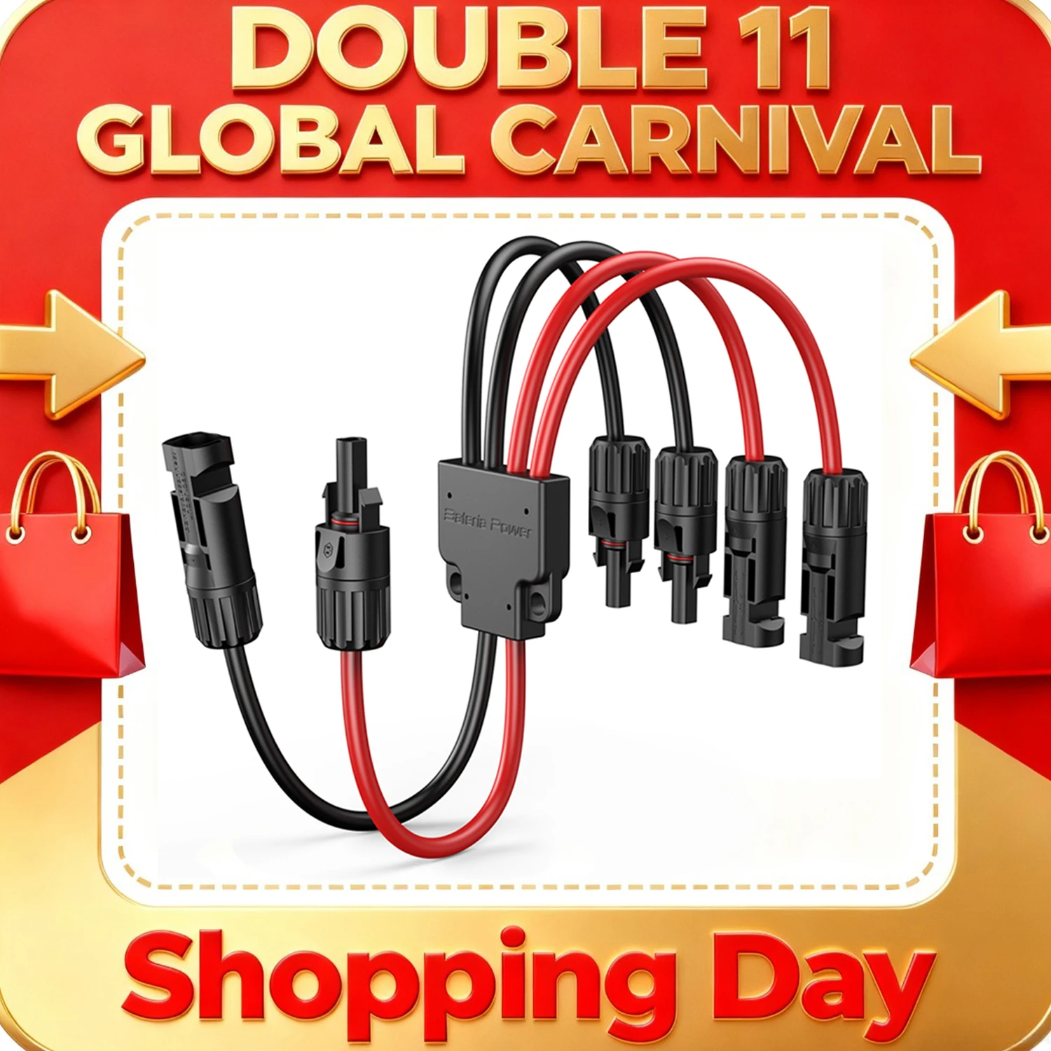 

Солнечные разъемы для 2 солнечных панелей, водонепроницаемые разъемы для солнечных панелей IP68, разветвитель