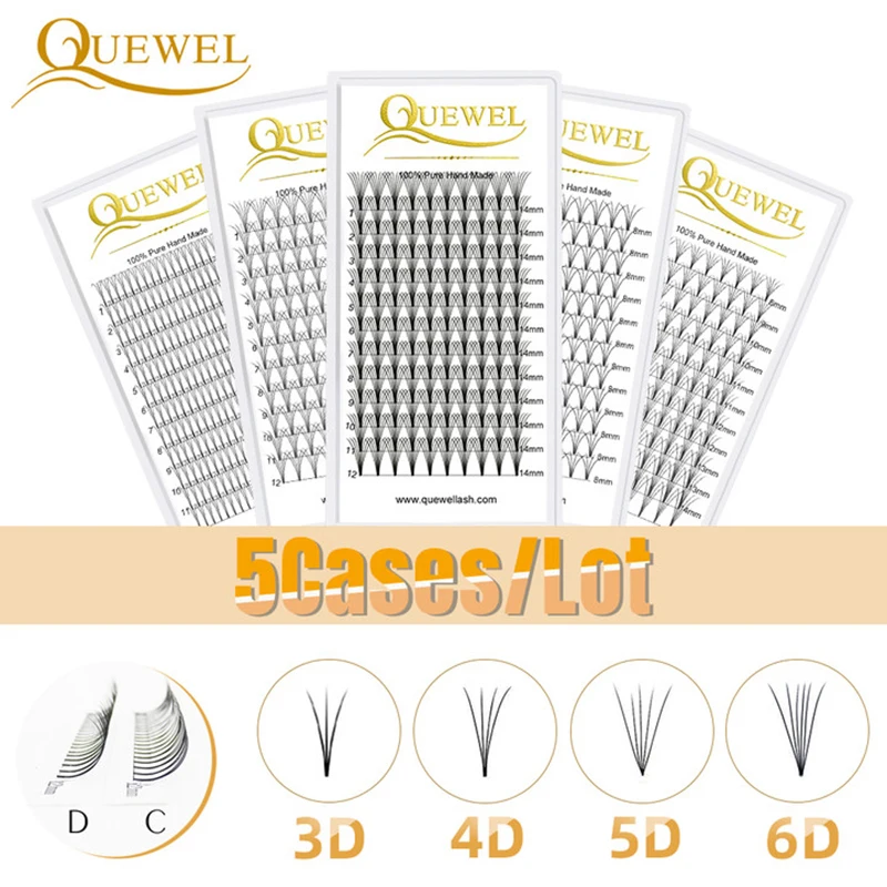quewel-まつげ-5-トレイ既成ボリュームファンラッシュロシアボリュームまつげエクステンションショートステムまつげ-3d-4d-5d-6d-ふわふわラッシュトレイ