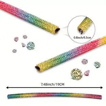 10片豪華汽車空調出風口鑽石裝飾條 - 時尚內裝改裝閃亮貼紙 6 最佳銷售 豪華轎車 - №6