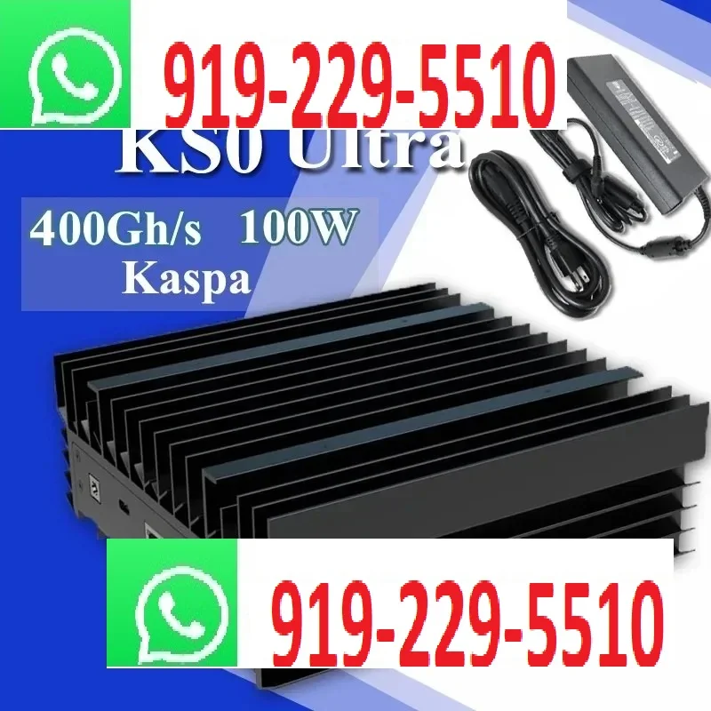 

TOP DEAL BUY 5 GET 3 FREE IceRiver KS0 Ultra 400Gh/S 100W KAS Miner Kaspa Miner With PSU Asic Crypto KAS Mining