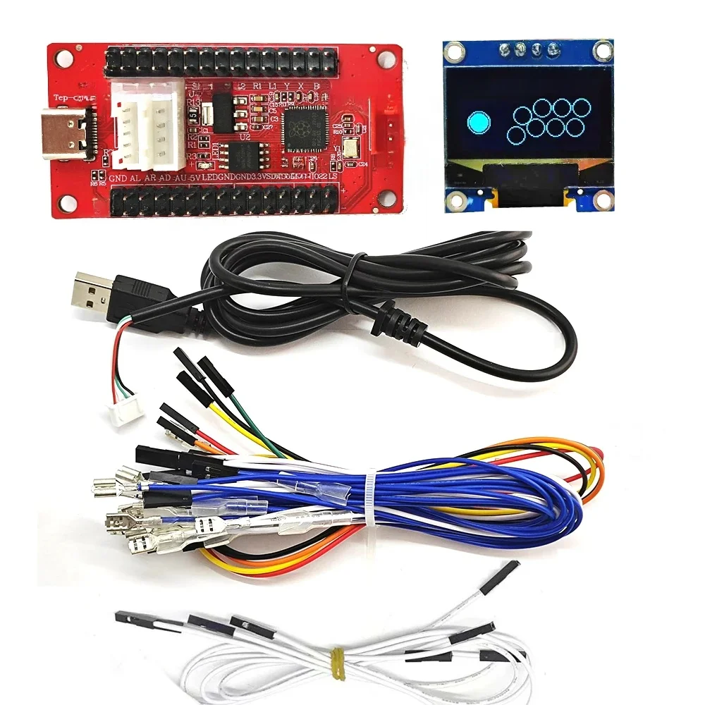Raspberry Pi Pico Zero USB-Karte mit Encoder für PC PS4 Switch Arcade Joystick Hitbox Controller Oled-Kabel DIY Gaming-Teile Ki