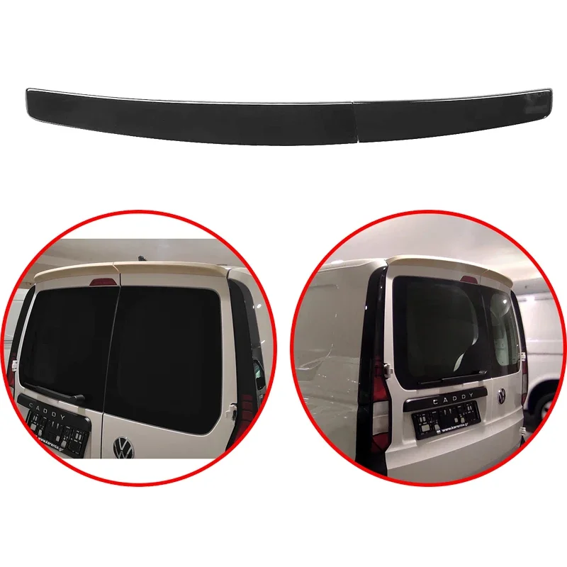 Voor Volkswagen Vw Caddy 2005-2018 Sportline Stijl Dubbele Deur Kofferbak Spoiler Auto Achtervleugel Glossy Zwart Of carbon Fiber Look - afbeelding 2