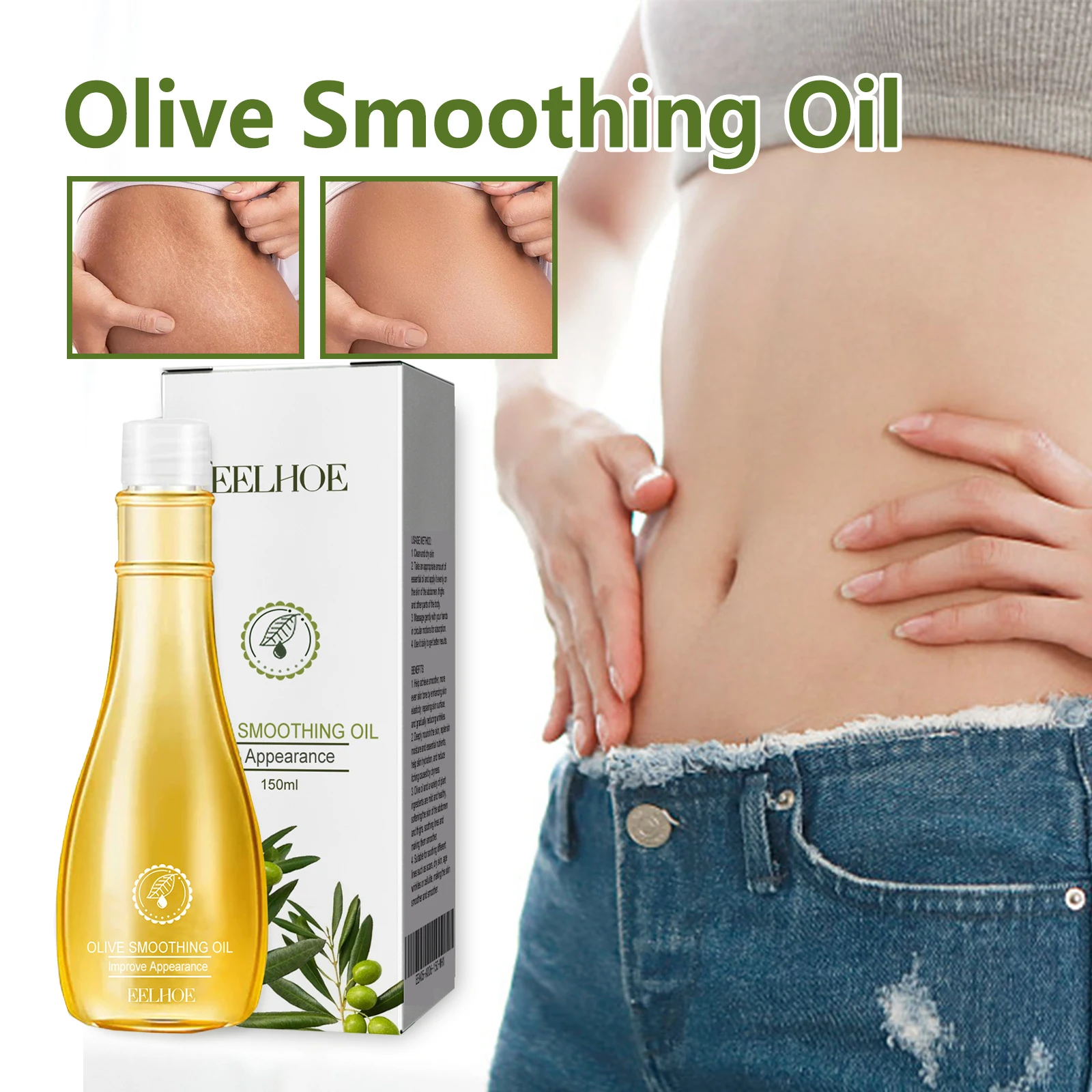 EELHOE Olive Scar Repair Oil Moisturizing Smooth Tightening Skin Repair Postpartum Pregnancy Obesity Care Oil