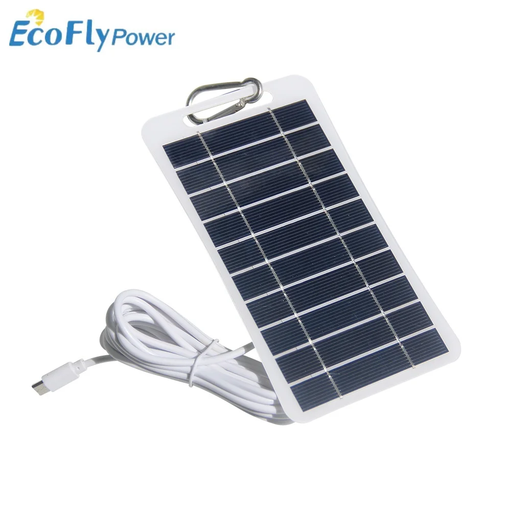 1PC 2W5V Solar Charging Board Outdoor Camera Security Monitoring Solar Panel Phone Charger TYPE-C