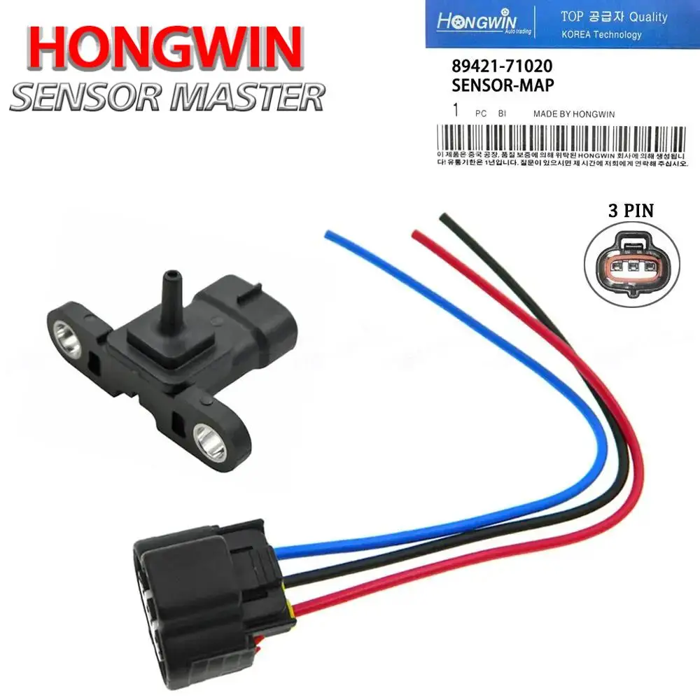 MAP Sensor Turbine Pressure Sensor & plug 89421-71030 89421-71020 For Toyota Avensis Corolla Hiace Hilux RAV4 Verso Yaris 3.0L