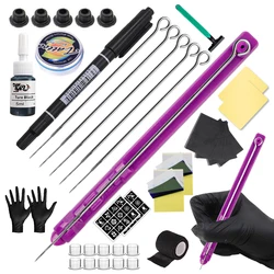 Kit de tatuaje de mano 3D para principiantes, juego de agujas de tinta de tatuaje DIY para arte corporal, Kit de práctica de tatuaje