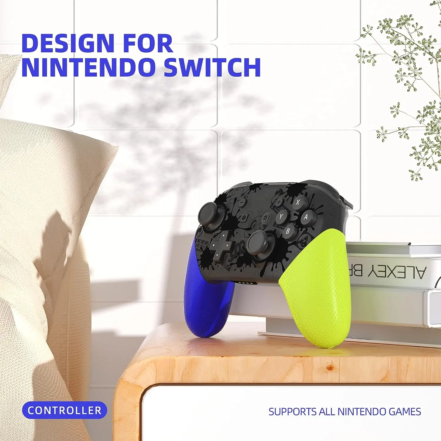 وحدة تحكم لاسلكية احترافية لجهاز نينتندو سويتش سويتش لايت سويتش OLED مع عصا التحكم المزدوجة الاهتزاز المتوافقة مع جهاز التحكم عن بعد #6