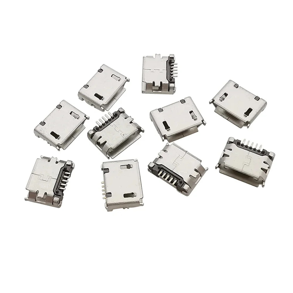 Złącze żeńskie Micro USB typu B 5-pinowe MicroUSB SMD Gniazdo ładowania do lutowania dla elektroniki Naprawa portów zasilania Projekty DIY — zdjęcie 2