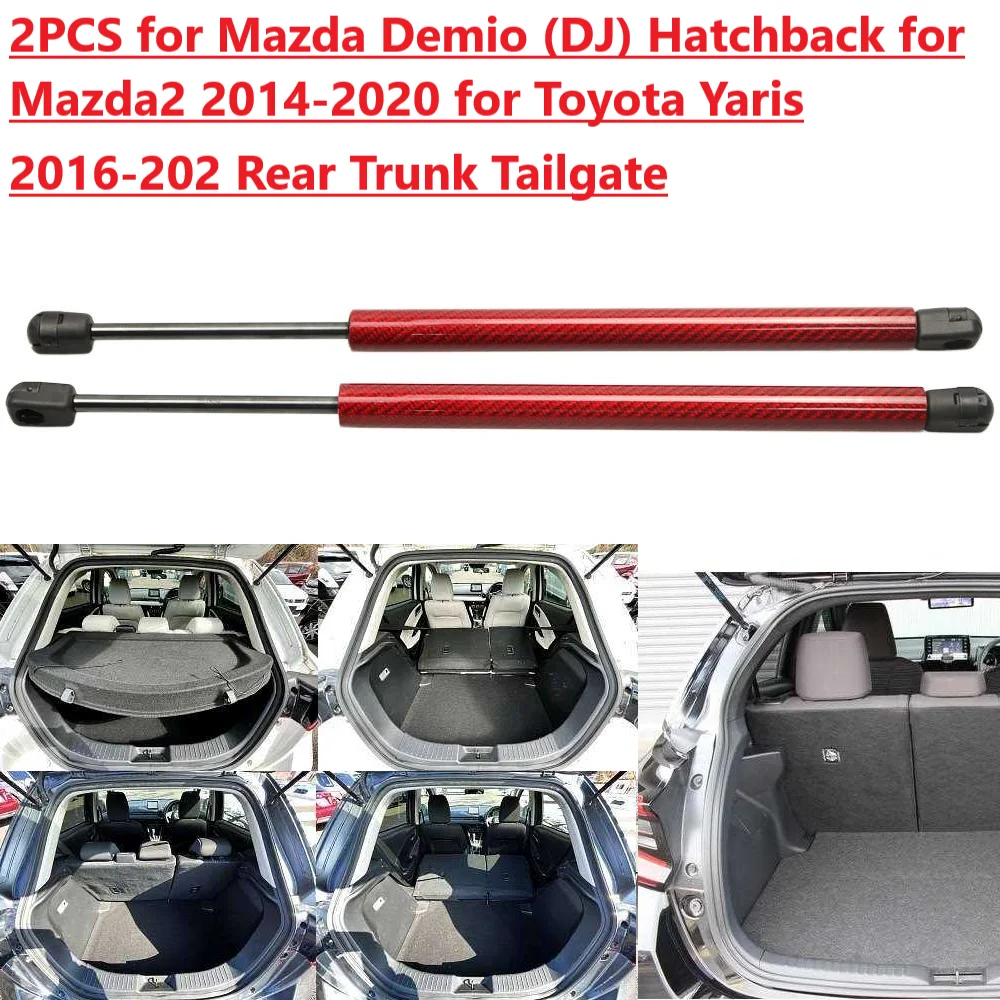 

2PCS Dampers for 2014-2022 Toyota Yaris Mazda Demio (DJ) Mazda2 Hatchback Rear Trunk Tailgate Gas Struts Lift Supports Rod Pisto