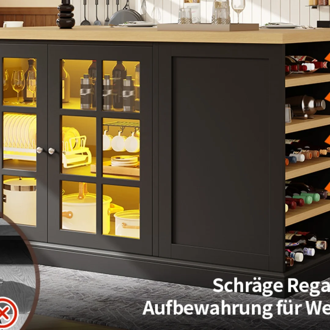 Mesa de Bar Plegable Multifuncional con Luz LED Inteligente de Colores, Estante Inclinado para Vinos y Cajón de Almacenamiento, Ahorra Espacio para Apartamentos Pequeños, Funcionamiento por USB
