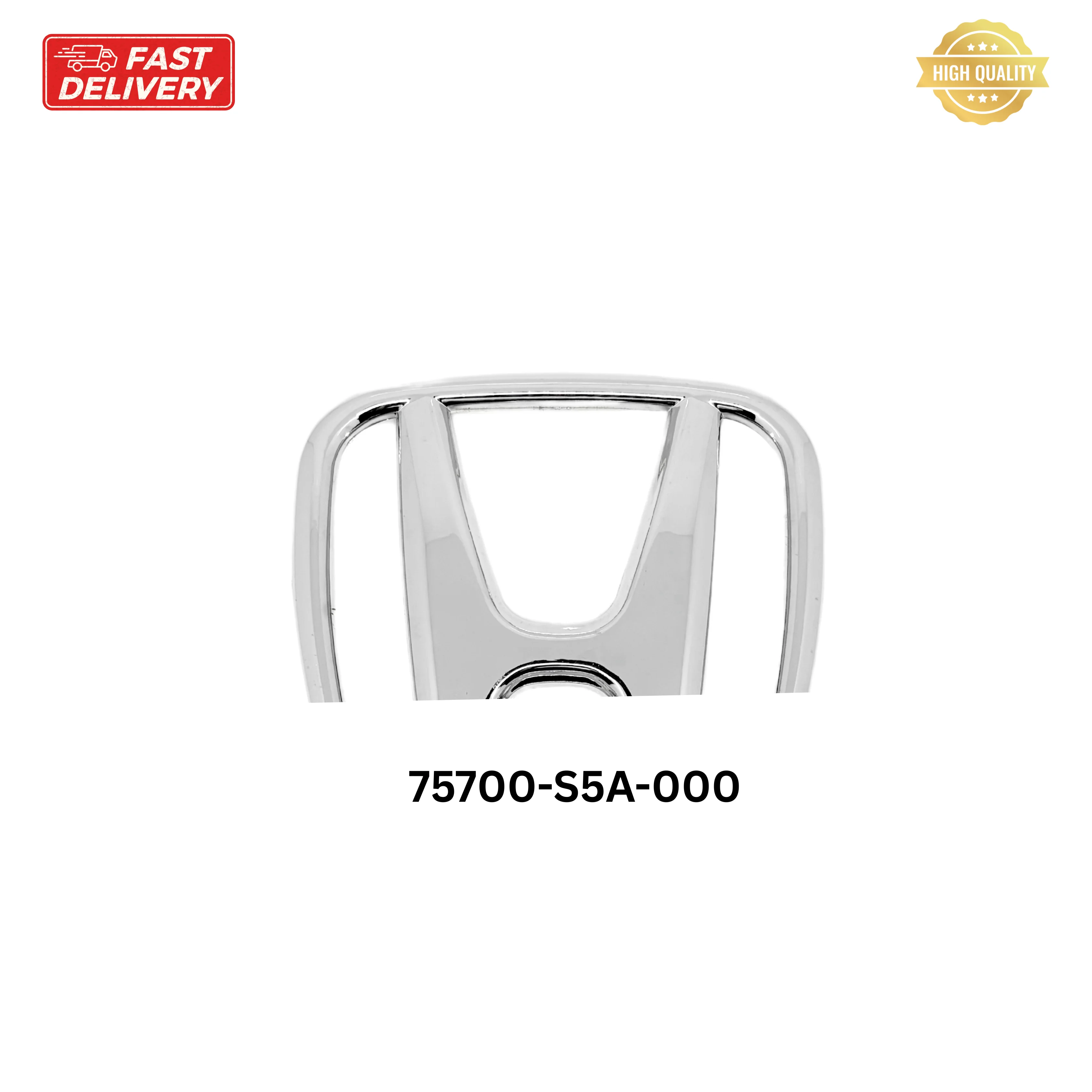 Honda Rear Chrome H Badge Emblem 75700-S5A-000