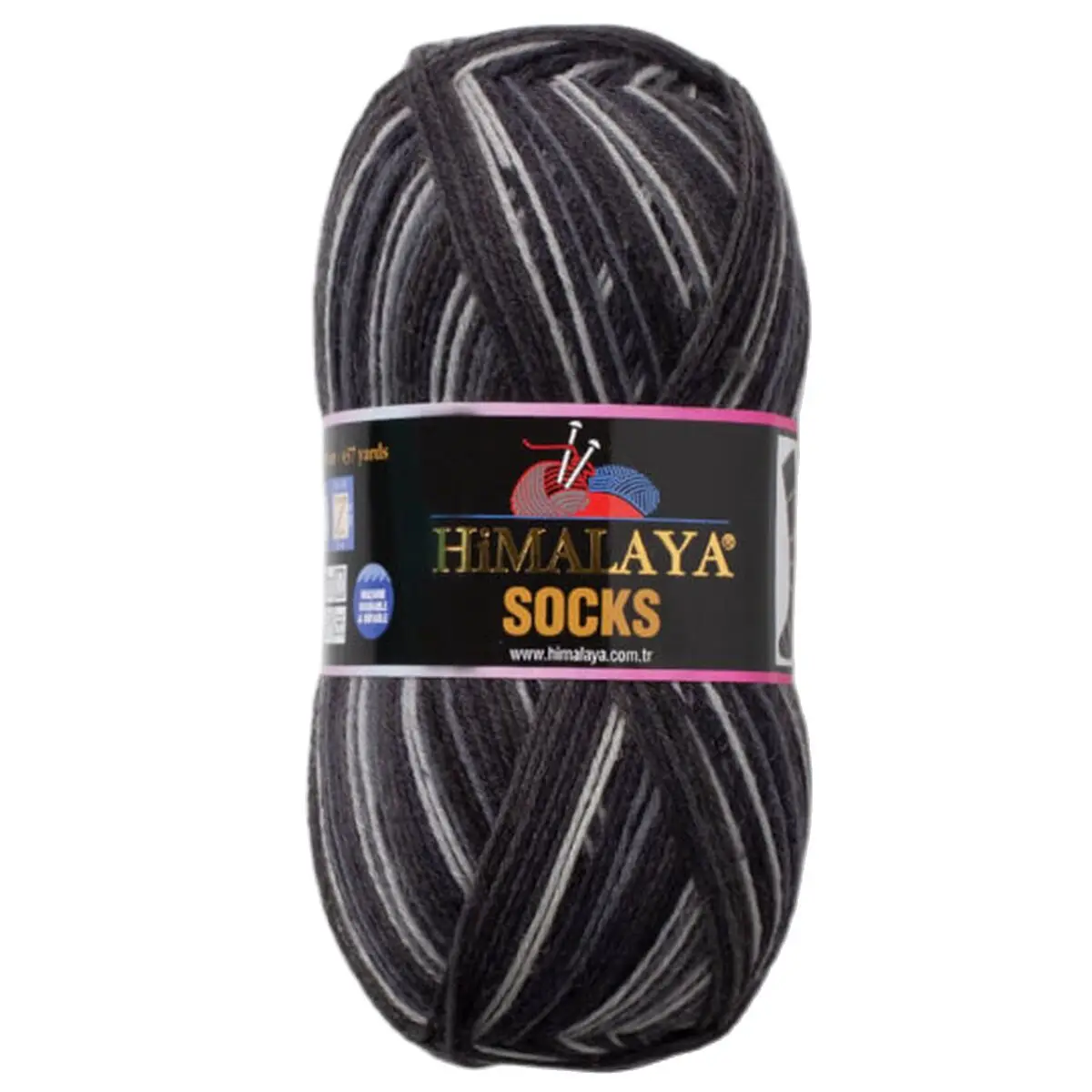 HIMALAYA EBRULI SOCKS HAND KNITTING YARN 75% Superwash Wool 25% Nylon 400 Mt. 100 Gr. Feel Your Feet Warm 5 PCS