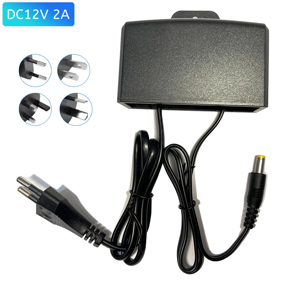 

AC/DC 12V 2A 2000ma Power Supply for CCTV Camera Outdoor Waterproof EU US AU UK Plug Adapter Charger for Surveillance Cameras