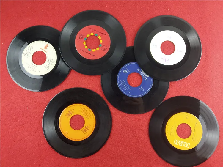 3 Pieces 45RPM 7inch 17.8cm Oldies Vinyl Records LP Disc Classic Music Can be hear in phonograph and used as interior decoration