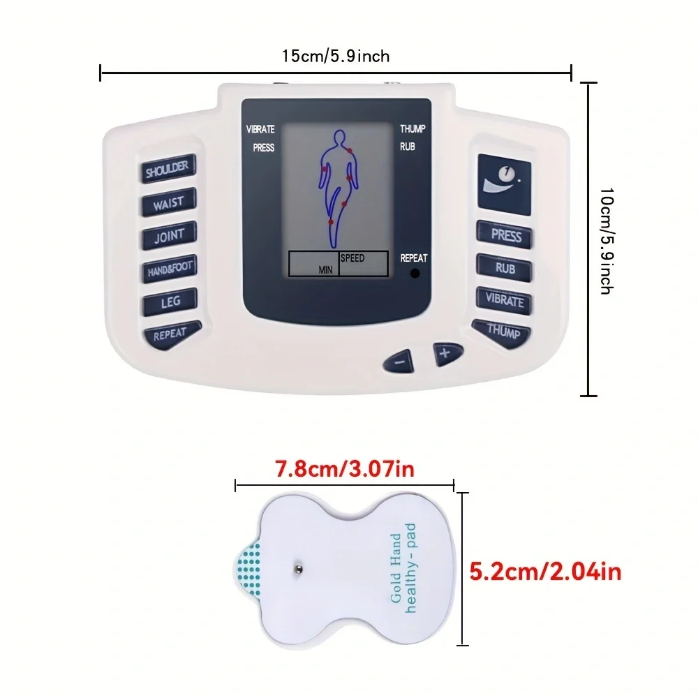 8 Modes EMS Electric Muscle Stimulator Digital Therapy Health Relax Massage Machine Physiotherapy Slimming Pulse Body Massager