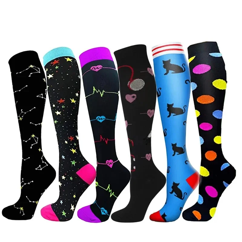 AliExpress Men Compression Stockings Varicose Veins Socks Edema Diabetes Unisex Outdoor Sports Black Compression Socks Running Cycling Sox