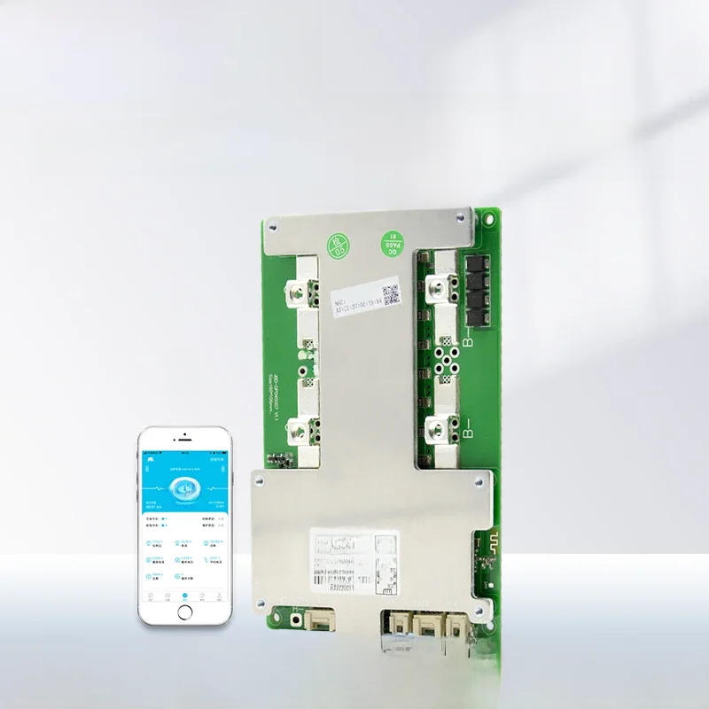 JiaBaiDa 3S 4S 12V 60A 100A 120A 150A Płyta zabezpieczająca akumulator Wbudowany BT LFP NMC Smart BMS z UART Heating Series Connect — zdjęcie produktu 7