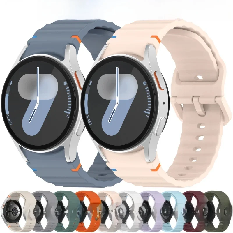 Oficjalny silikonowy pasek do Samsung Galaxy Watch 7/FE/6/5/4 44mm 40mm 5 Pro Wave Bransoletka Galaxy Watch 6 Classic 47mm 43mm Band — zdjęcie 2