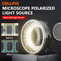 Microscope Polarized LED Ring Light Lamp 96pcs Remover Glare Colors Anti Glare Illuminators Suit For Most Model Microscope