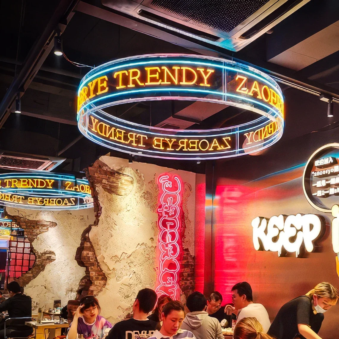 Round Neon Sign Logo Signage Bar Club Sign Salon Beauty Skin Store SignBusiness Signage Led Light Up Letter Outddor Dropshipping