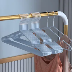 10pcs Clothes Hanger Household Hanger Arc Design Plastic Wide Shoulder Semi-circular Hanger Seamless Hanging