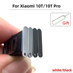 Sim Card Tray For Xiaomi 10 10T Pro Lite Dual Micro SIM Card Slot Tray Holder SD Card Reader Parts