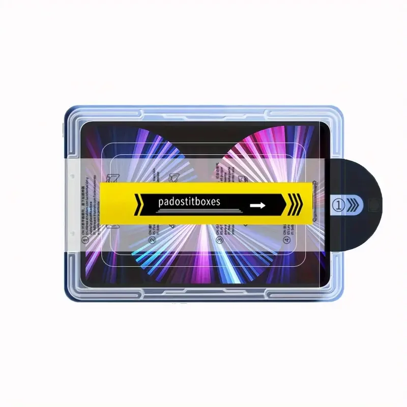 For iPad 11 10 9 8 7 6 5 4 3 2 10.2 9.7 Air Pro 13 Mini Dust-Free Chamber Screen Protector Kit Tempered Glass Instant-Install