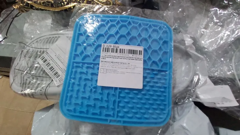 Customer review photo for Dog Lick Mat with Suction Cups