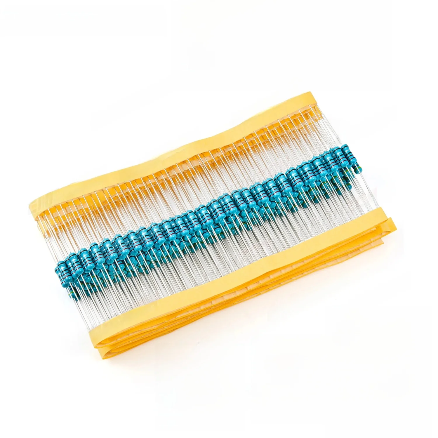 Résistance à Film métallique de haute précision, 100 pièces/paquet, 1/2W 1% 1 2.2 4.7 10 100 220 330 470 1K 4.7K 10K 15K 47K 100K Ohm, résistance fixe
