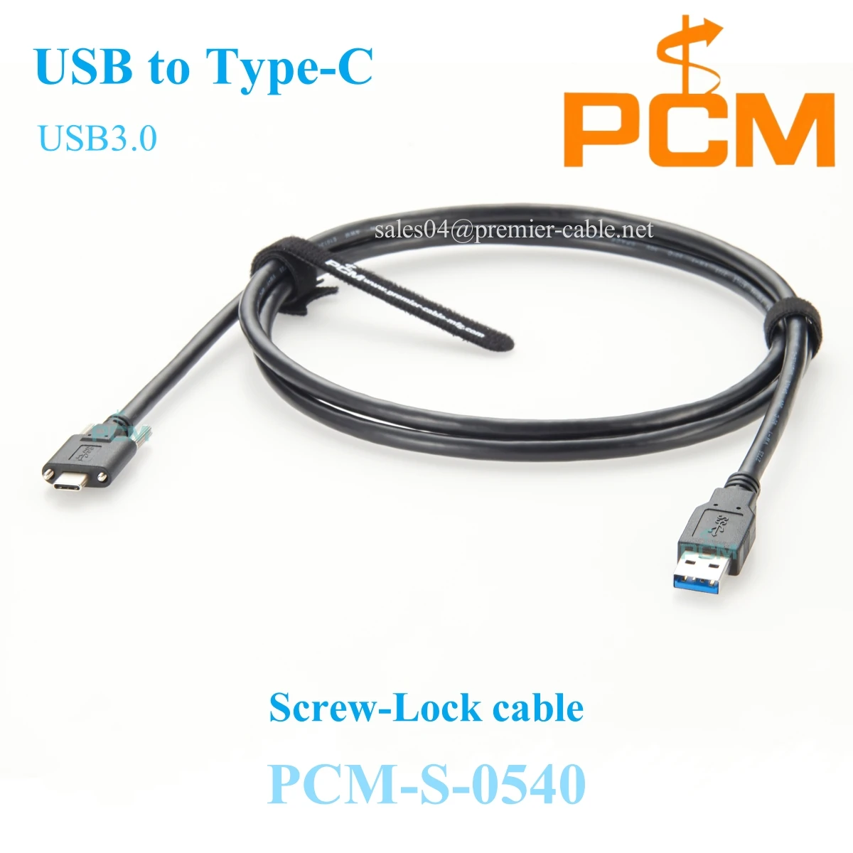 USB 3.0 A to USB C Dual Screw Locking Data Power Cable for Machine Vision Camera ZED 2i Intel RealSense CCD Sensor Sony USB3