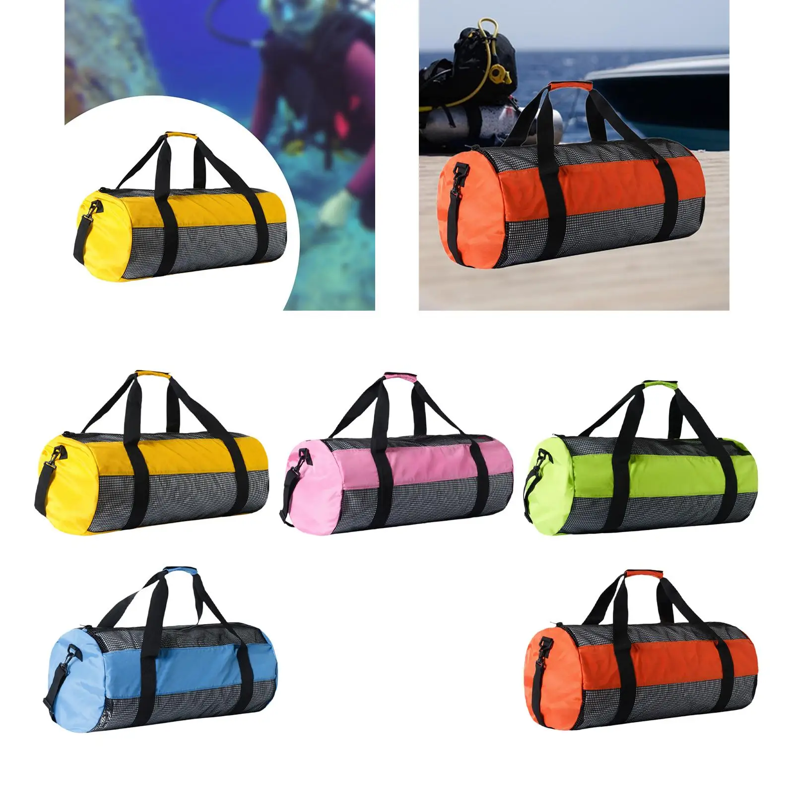 

Mesh Diving Duffle Bag Versatile Portable Convenient Mesh Dive Duffel Bag for Outdoor Rafting Surfing Water Sports Sailing