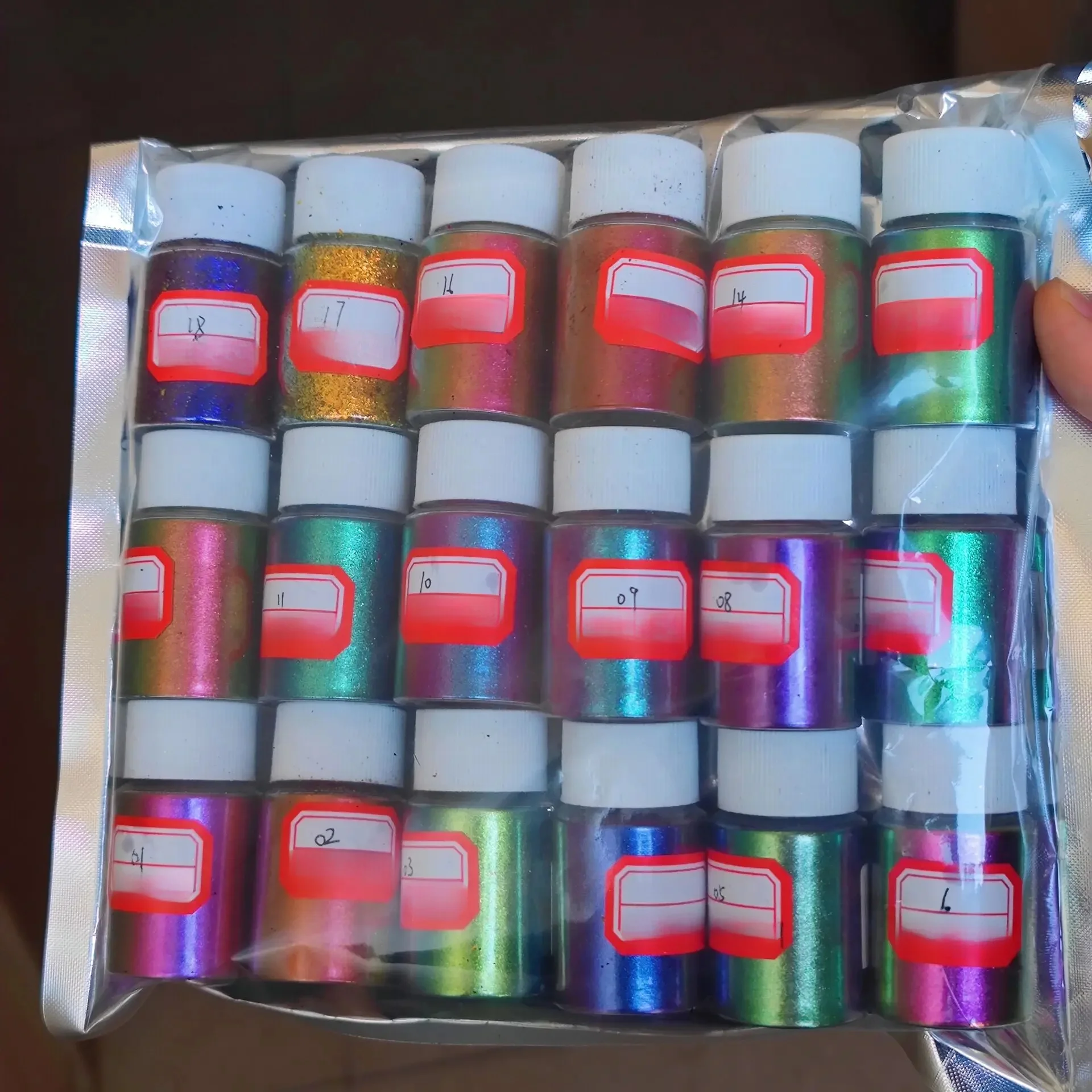10g Colorshift Chameleon brokatowy proszek do paznokci holograficzny kameleon różowy/niebieski/syrenka chromowany proszek DIY mika proszek do wcierania laserowego — zdjęcie 2