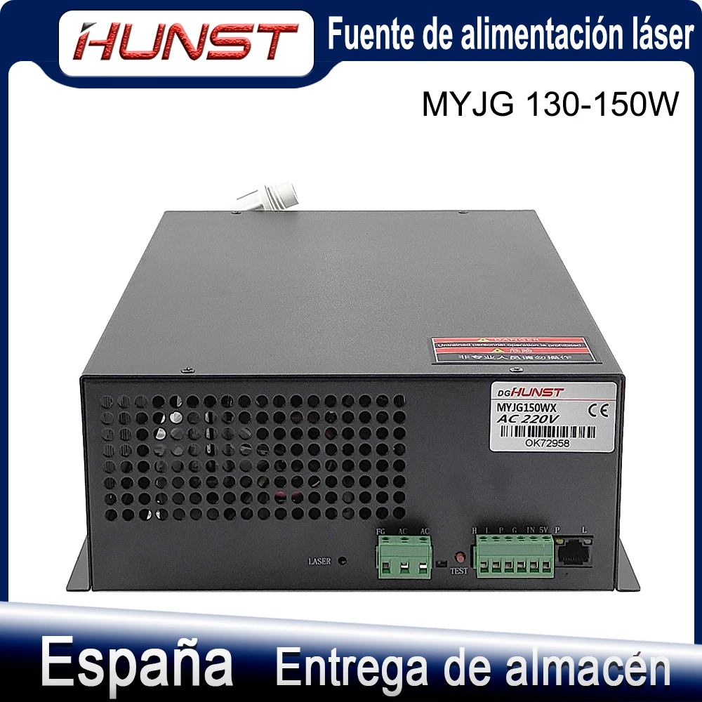 Hunst 130w Co2 Laser Power Supply MYJG-150W Laser Generator For CO2 Engraving Cutting Machine Glass Tube