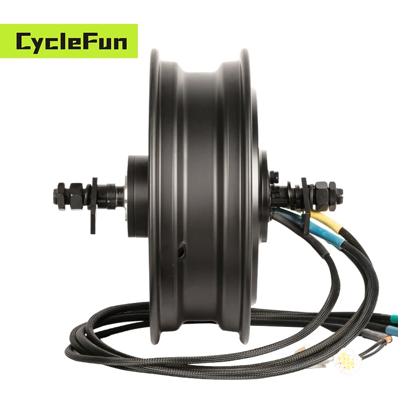 YMMOTOR 12*3.5inch Rated 5KW 50H Peak 8KW 72V WP High Power Electric Motorcycle BLDC Hub Motor 5000W
