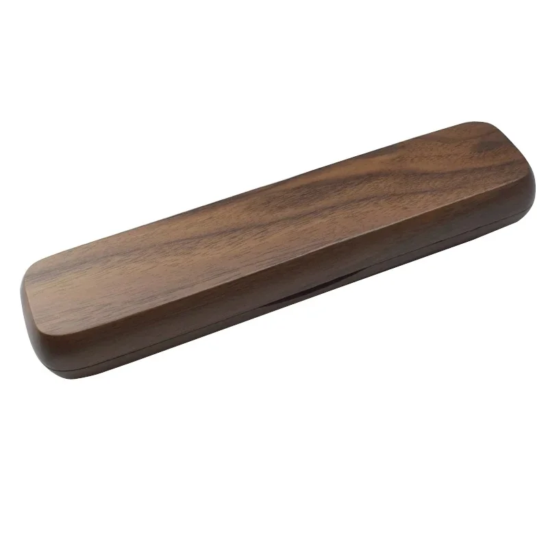 Handgemachte natürliche Holz Stift Box Walnuss Holz Federmäppchen tragbare Magnet feste Aufbewahrungsbox für einen Stift Büro Schulbedarf Geschenk
